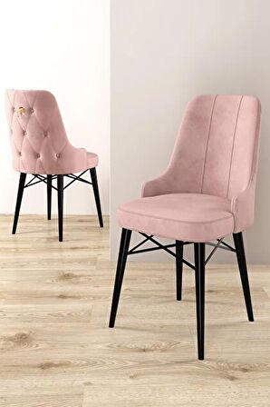 Rovena Mona Siyah Mermer 80x132 Açılabilir Mdf Mutfak Masası Takımı 6 Adet Sandalye