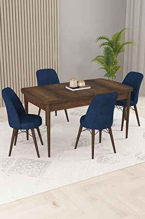 Rovena Kaf Barok 80x132 Açılabilir Suntalam Mutfak Masası Takımı 4 Adet Sandalye