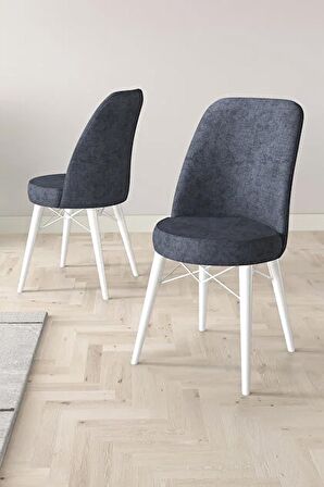 Rovena Kaf Beyaz Mermer 80x132 Açılabilir Suntalam Mutfak Masası Takımı 4 Adet Sandalye