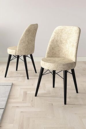 Rovena Kaf Siyah Mermer 80x132 Açılabilir Suntalam Mutfak Masası Takımı 4 Adet Sandalye