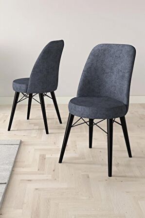 Rovena Kaf Siyah Mermer 80x132 Açılabilir Suntalam Mutfak Masası Takımı 4 Adet Sandalye