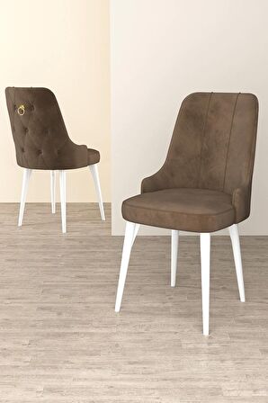 Rovena Mateo Beyaz Mermer 80x132 Açılabilir Suntalam Mutfak Masası Takımı 4 Adet Sandalye