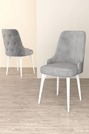 Rovena Mateo Beyaz Mermer 80x132 Açılabilir Suntalam Mutfak Masası Takımı 6 Adet Sandalye