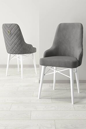 Rovena Queen Beyaz Mermer 80x132 Açılabilir Suntalam Mutfak Masası Takımı 4 Adet Sandalye