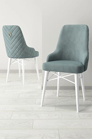 Rovena Queen Beyaz Mermer 80x132 Açılabilir Suntalam Mutfak Masası Takımı 6 Adet Sandalye