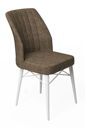 Rovena Novana Beyaz Mermer 80x132 Açılabilir Suntalam Mutfak Masası Takımı 6 Adet Sandalye