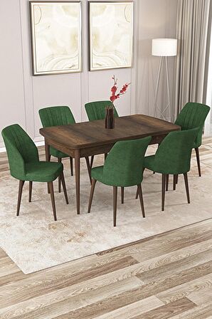 Rovena Zayn Barok 80x132 Açılabilir Suntalam Mutfak Masası Takımı 6 Adet Sandalye