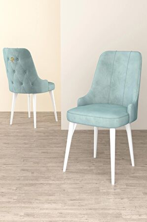 Rovena Alya Barok 80x132 Açılabilir Mdf Mutfak Masası Takımı 4 Adet Sandalye