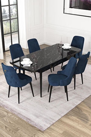 Rovena Alya Barok 80x132 Açılabilir Mdf Mutfak Masası Takımı 4 Adet Sandalye