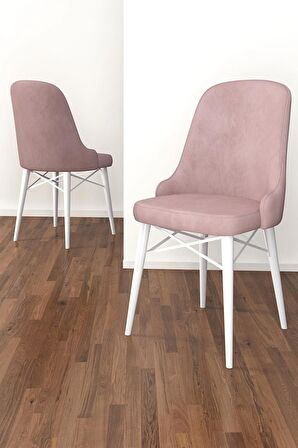 Rovena Vals Beyaz 80x132 Açılabilir Mdf Mutfak Masası Takımı 6 Adet Sandalye