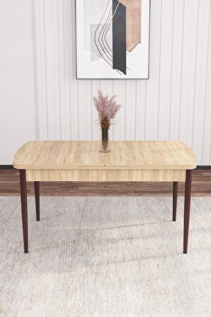 Rovena Armin Meşe 80x132 Açılabilir Mdf Mutfak Masası Takımı 4 Adet Sandalye