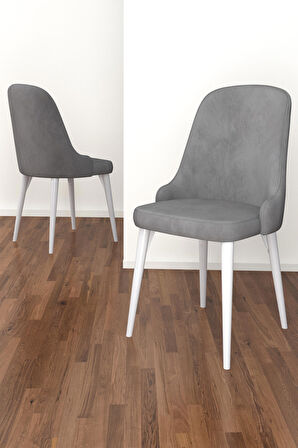 Rovena Armin Beyaz Mermer 80x132 Açılabilir Mdf Mutfak Masası Takımı 6 Adet Sandalye