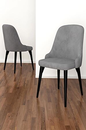 Rovena Armin Siyah Mermer 80x132 Açılabilir Mdf Mutfak Masası Takımı 4 Adet Sandalye