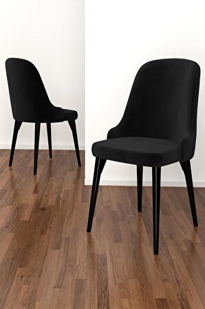 Rovena Armin Siyah Mermer 80x132 Açılabilir Mdf Mutfak Masası Takımı 6 Adet Sandalye
