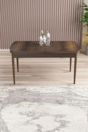 Rovena Arjeta Barok 80x132 Açılabilir Mdf Mutfak Masası Takımı 4 Adet Sandalye+1 Bench