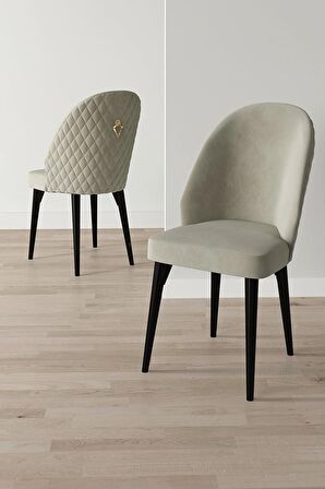 Rovena Arjeta Siyah Mermer 80x132 Açılabilir Mdf Mutfak Masası Takımı 6 Adet Sandalye