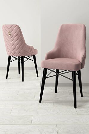 Rovena Flora Siyah Mermer 80x132 Açılabilir Mdf Mutfak Masası Takımı 6 Adet Sandalye