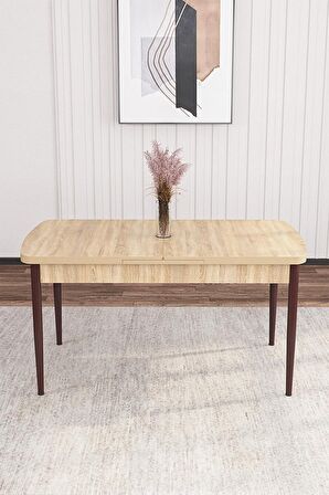 Rovena Arel Meşe 80x132 Açılabilir Mdf Mutfak Masası Takımı 4 Adet Sandalye