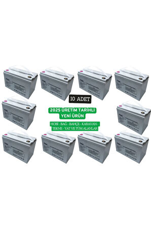 GÜNEŞ ENERJİ SİSTEMİ İÇİN 12V 100AH JEL AKÜ 10 ADET 2025 ÜRETİM