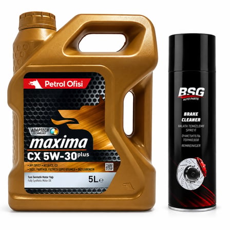 PETROL OFİSİ MAXİMA CX DPF PARTİKÜLLÜ 5W-30 5 Litre + Balata Spreyi 500 ml