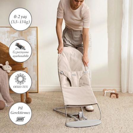 BabyBjörn 2’li Set Bliss Ana Kucağı & Kanguru Harmony Woven Melange Light Beige