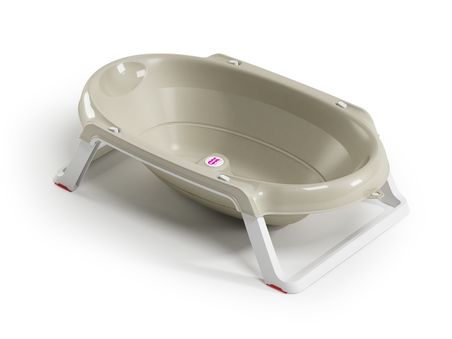 OKBaby Bebek Banyo Seti Onda Slim Katlanır Küvet + Hippo Duş Şapkası A.Gri