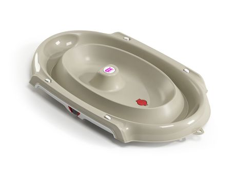 OKBaby Bebek Banyo Seti Onda Slim Katlanır Küvet + Hippo Duş Şapkası A.Gri