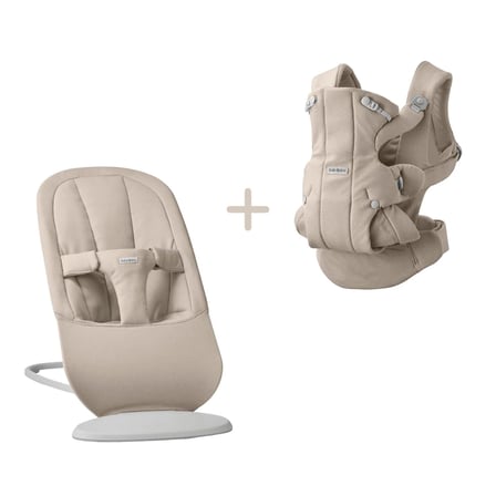BabyBjörn 2’li Set Begin Ana Kucağı & Kanguru Hold Woven Sand Grey
