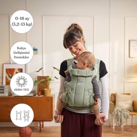 BabyBjörn 2’li Set Begin Ana Kucağı & Kanguru Hold Woven Light Green