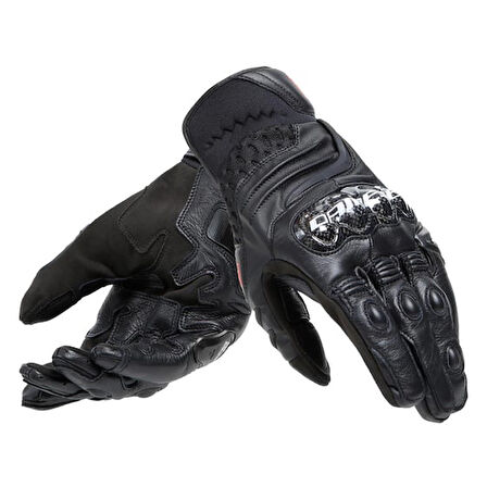 Dainese Carbon 4 Black Kısa Deri Eldiven SİYAH