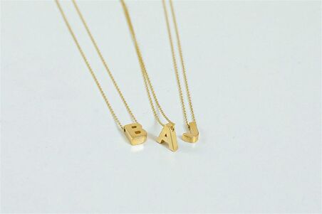 Altın Mini J Harfi Kolye