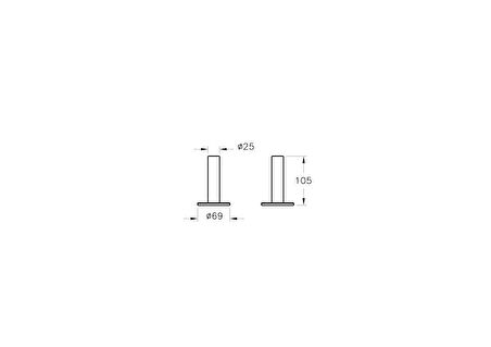 VitrA Origin A4489626 Tekli Diş Fırçalığı, Yerden, Bakır