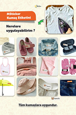 Kıyafet Etiketi - Okul Kıyafetlerine Kişiye Özel 30 Saniyede Kolay Uygulama Yıkamaya Dayanıklı