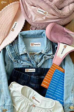 Kıyafet Etiketi - Okul Kıyafetlerine Kişiye Özel 30 Saniyede Kolay Uygulama Yıkamaya Dayanıklı