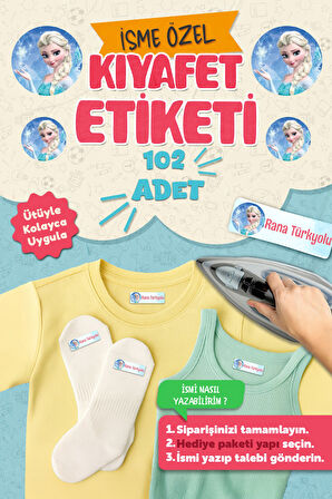 Kıyafet Etiketi - Okul Kıyafetlerine Kişiye Özel 30 Saniyede Kolay Uygulama Yıkanabilir Elisa Etiket