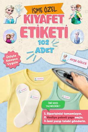 Kıyafet Etiketi - Okul Kıyafetlerine Kişiye Özel 30 Saniyede Kolay Uygulama Yıkanabilir - Elisa