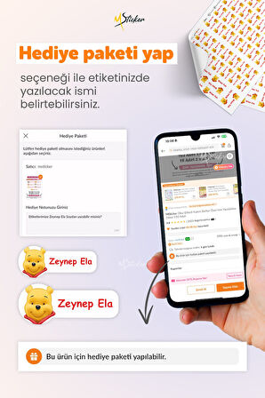 Okul Etiketi Kalem Defter isimli Etiket Isim Yazılabilen Snopy - 190 Adet Özel Tasarım Etiket