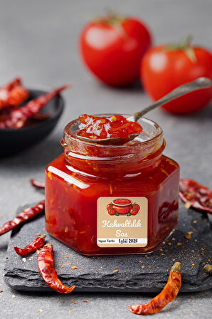 Domates Biber Salça Kavanoz Etiket Sos Etiketleri, Menemenlik Kahvaltılık Sos Etiket 4x4 88 Adet