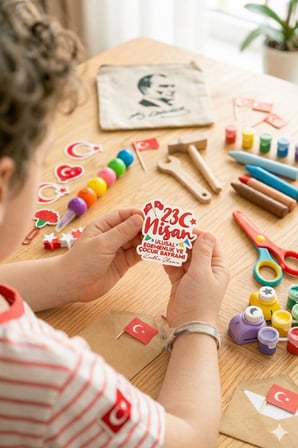 23 Nisan Mini Sticker Seti 3 Sayfa | Okul Etkinlik ve Hediye Sticker |  Çocuk Bayramı Sınıf Hediyelk