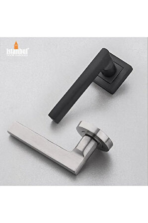 Eurpa Saten Nikel Kapı Kolu Kare Rozetli Wc (tk)