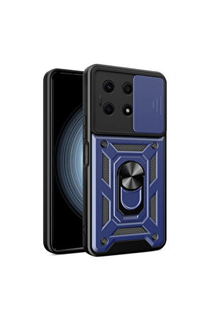 Gpack Xiaomi Poco X6 5G Kılıf Tank Aramid Sürgülü Vega YüzüklüNano