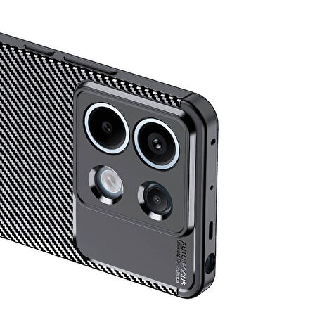 Gpack Xiaomi Poco X6 5G Kılıf Negro Karbon Kamera Korumalı Silikon LüxNano