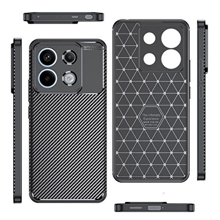 Gpack Xiaomi Poco X6 5G Kılıf Negro Karbon Kamera Korumalı Silikon LüxNano