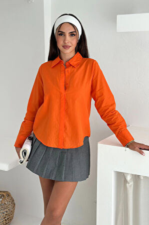 Balon Kol Gömlek Turuncu