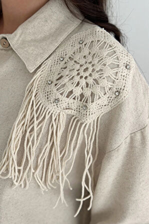 Yıkamalı Keten Gömlek Natur