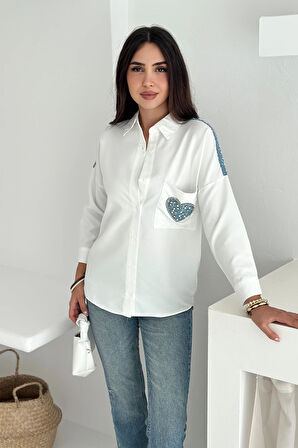 Kalp Cepli Gömlek