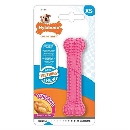 832386-Nylabone Tavuk Aromalı Yavru Çiğneme Kemiği XS 12 Cm