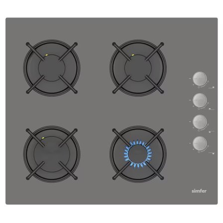 Simfer 10 Fonksiyon Airfry Gri 3'lü Ankastre Set (8217 Fırın + 3538 Ocak + 8740 Davlumbaz)