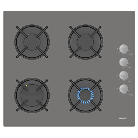 Simfer 10 Fonksiyon Airfry Gri 3'lü Ankastre Set (8217 Fırın + 3538 Ocak + 8740 Davlumbaz)