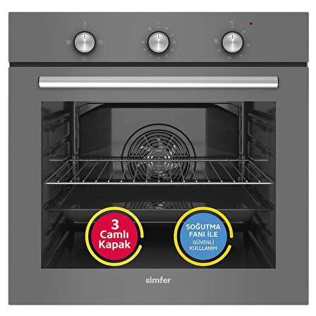 Simfer 4 Fonksiyon Trend Mekanik Silver Cam Power Turbo 3'lü Ankastre Set